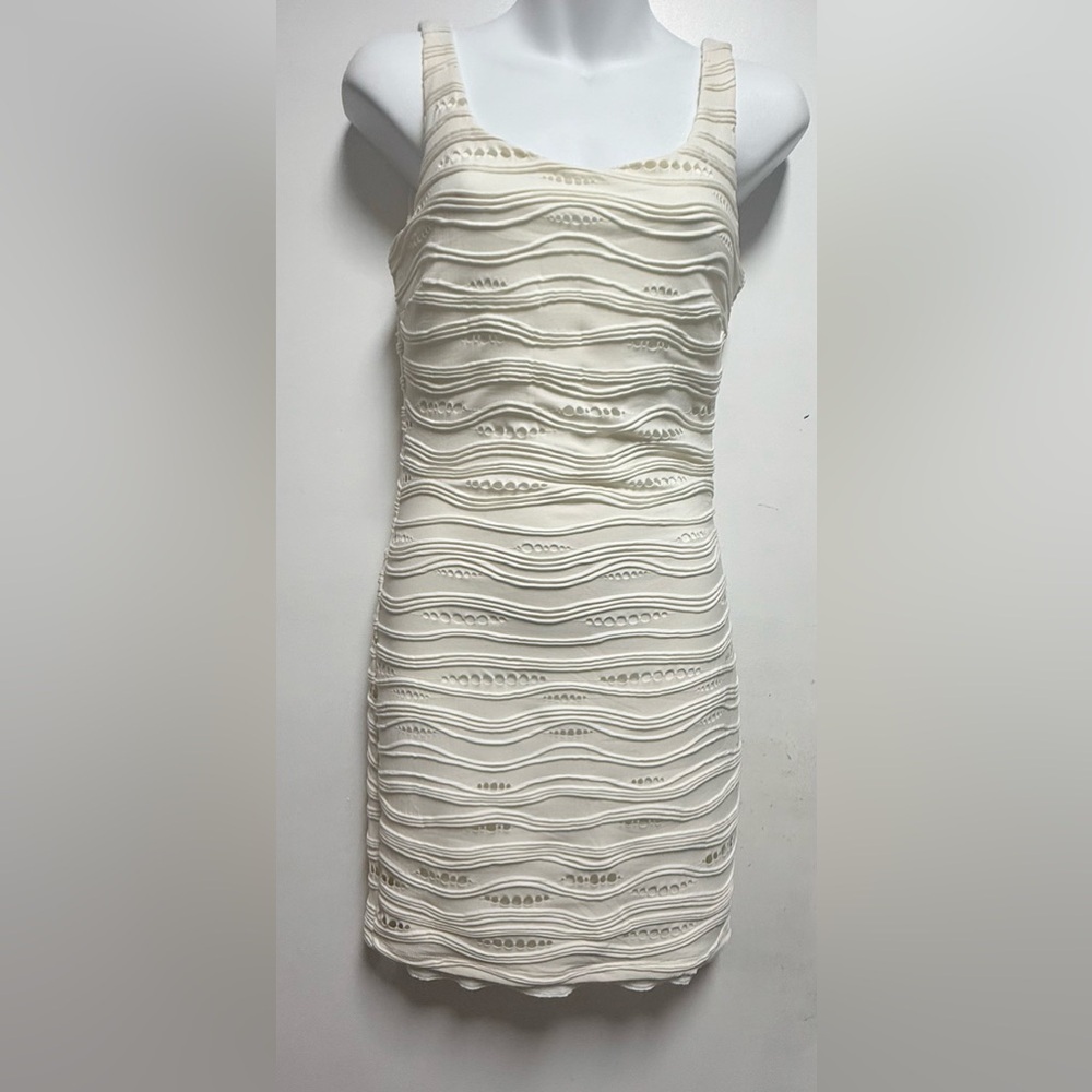 Aqua Cream Ruched Sheath Mini Dress